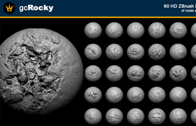 Gumroad - gcRocky 60 HD Zbrush Brush Pack