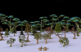 Low Poly Tree Collection - 3D Model