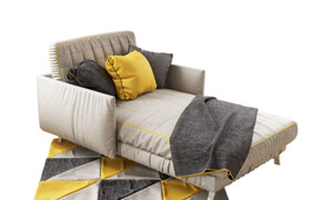 ​GRAY LOUNGING SOFA