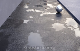 ​procedural wet asphalt for fstorm  ​