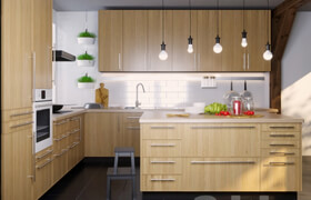 IKEA Kitchen EKESTAD oak (ekestad oak)