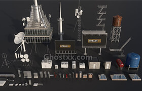 Kitbash3d - Rooftops - 3dmodel