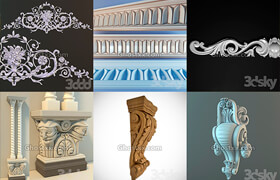 3dsky - Decorative plaster - 雕花角线模型 p5