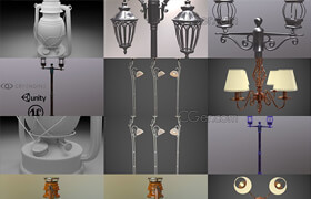 Cgtrader - Set of different lighting 3D Model Collection