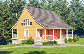 A Frame House - 3d Model