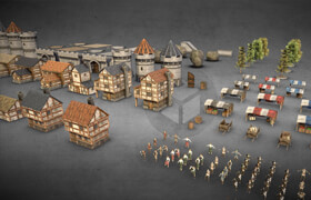 Sketchfab - Medieval City Low Poly PBR Pack - 3dmodel