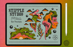 ​True Grit Texture Supply Stipple Studio for Procreate