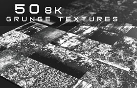 Johnny Fehr - 50 8K GrungeStencil Textures - 材质贴图    ​