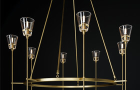 TORCHE DE VERRE ROUND CHANDELIER