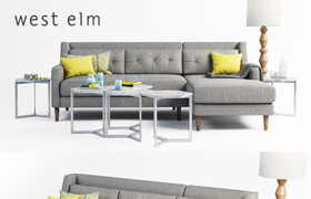 west elm Crosby Sectional sofa set