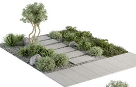 Urban Furniture / Architecture Environment with Plants- Set 29