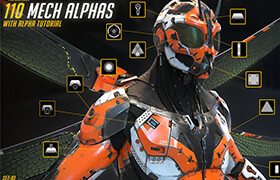 Artstation - 110 Mech Alphas - Zbrush 笔刷