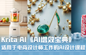 【正版】【大师】Krita AI《AI增效宝典》专为设计师研发的AI设计系统课程