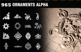 Artstation - 965 ORNAMENTS ALPHA - 建模笔刷