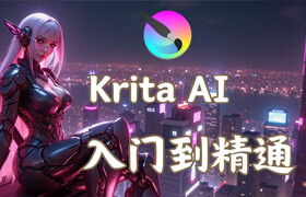 【正版】krita零基础入门到精通《解锁AI绘画秘籍》-【插画|漫画|动漫推文|游戏美宣】