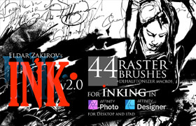 Eldar Zakirov - INK for Affinity Photo & Designer - 44 raster Brushes