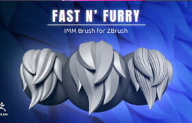 Artstation - Fast N' Furry IMM Brush for ZBrush by Sergi Camprubí - 笔刷
