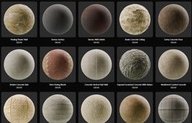 Substance Materials - Concrete - Asphalt category (700+ materials) - 材质