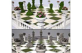 Chess flowerbed