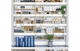 Large cosmetics rack Beauty salon