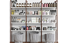 Rack with professional cosmetics for beauty salons 11