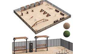 Dog walking area