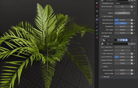 Procedural Fern - Plant (Blender Geometry-Nodes)