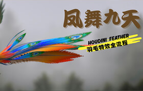 【正版】【大师】Houdini20神话生物《凤舞九天》全流程【羽毛特效】