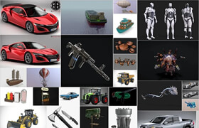 PBR Game Cars Sketchfab 3D-Models Bundle 2 July 2025
