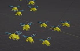 Blender Geometry Nodes EX Files - Drons Animation