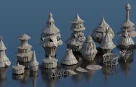 Fantasy Village Huts