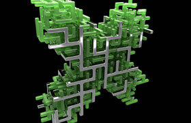 Infinite 3D maze structures entirely in Geometry Nodes!