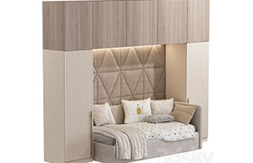 Upholstered sofa bed