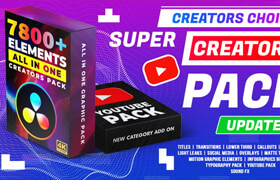 VideoHive - Super Creators Pack (7800+ Elements) for Davinci Resolve