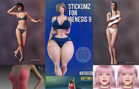 Daz 3D Poser AD Content Bundle 1 August 2025