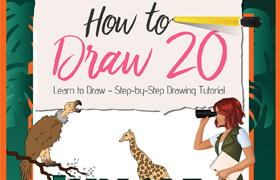 How to Draw 20 Jungle Animals Learn to Draw - Step-by-Step Drawing Tutorial (EPUB) - book