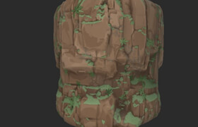 Artstation - Stylized Brown Cliff Rock - Substance 3D Designer