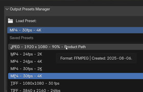 Render Output Presets Manager for Blender