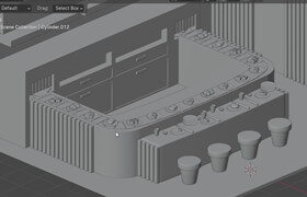 Udemy - Blender Sushi Belt Scene Model a Stylized Conveyor Sushi Bar