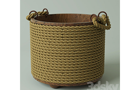 Bucket with ropes