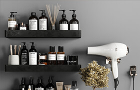 Bathroom accessories 39 with hair dryer