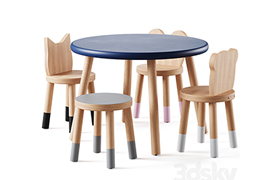 Nico & Yeye Round Kids Table and Chairs by Pottery Barn