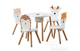Dandelion Toddler Table & Animal Toddler Chair by Great litt