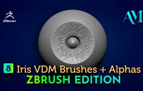 Artstation - 8 iris VDM brush + Alphas For Zbrush  - ZB笔刷