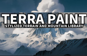 Stylized Terrain And Mountain Library Terra Paint - Blender