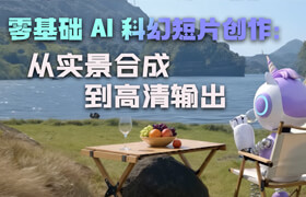 【正版】零基础 AI 科幻短片创作：从实景合成到高清输出