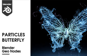 Abstract Particles Butterfly with Geometry Nodes