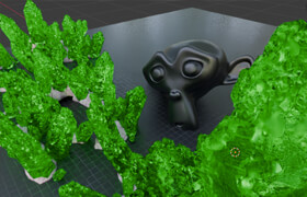 Crystals Path (Blender Geometry-Nodes)