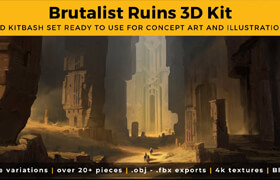 Artstation - Brutalist Fantasy Ruins - 模型