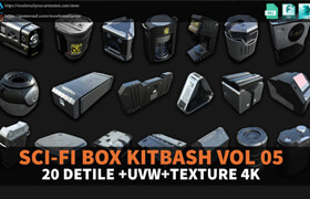 Artstation - Mega Pack kitbash SCI-FI BOX 20 DETILS hardsurface - 模型    ​